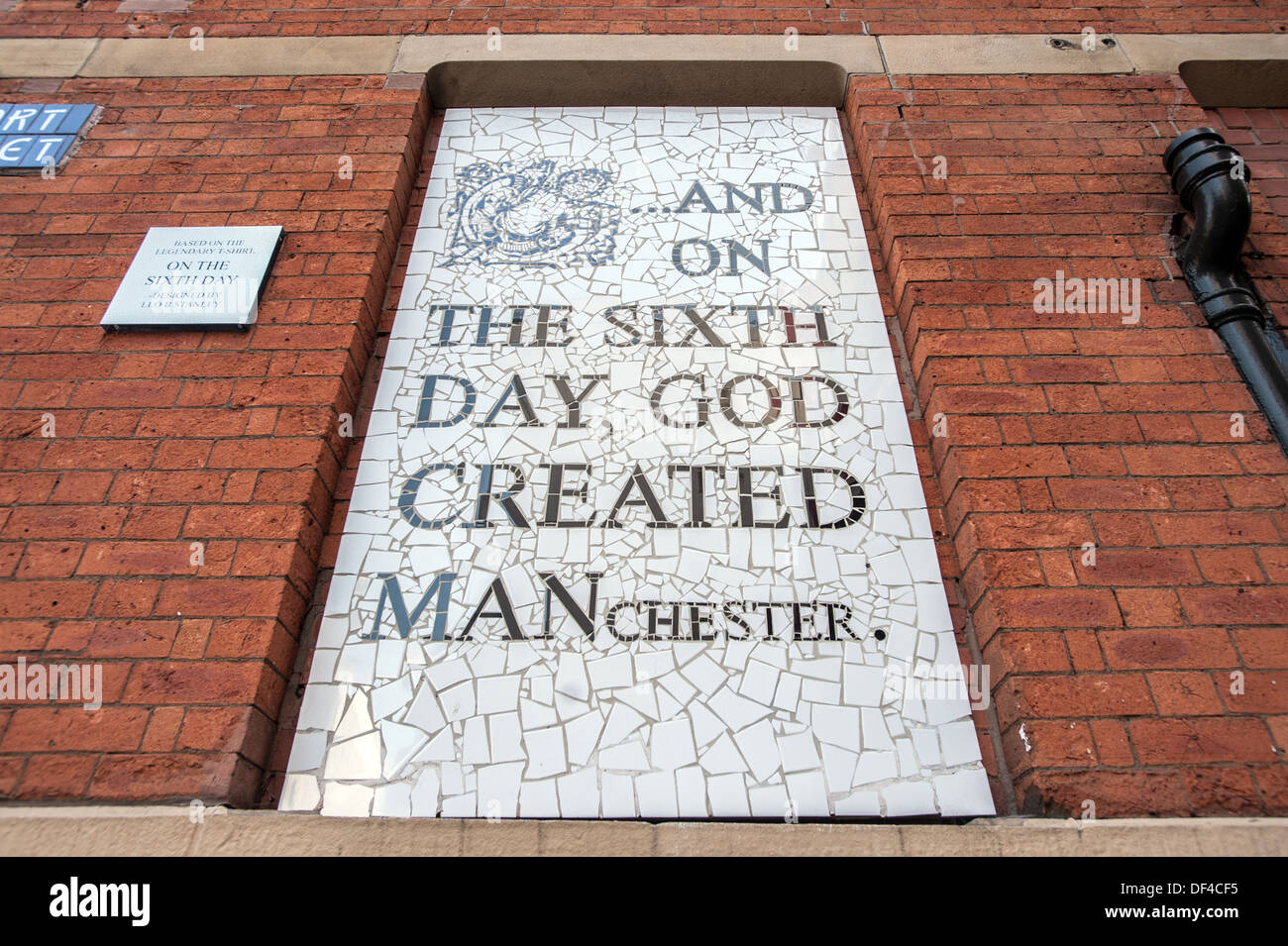 Et le sixième jour Dieu a créé l'MANchester Banque D'Images