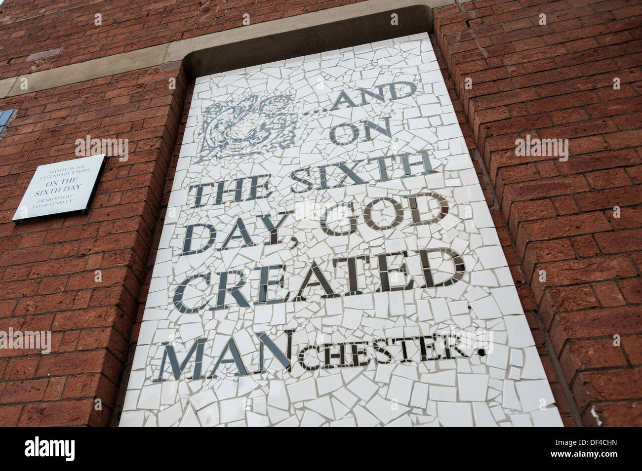 Et le sixième jour Dieu a créé l'MANchester Banque D'Images