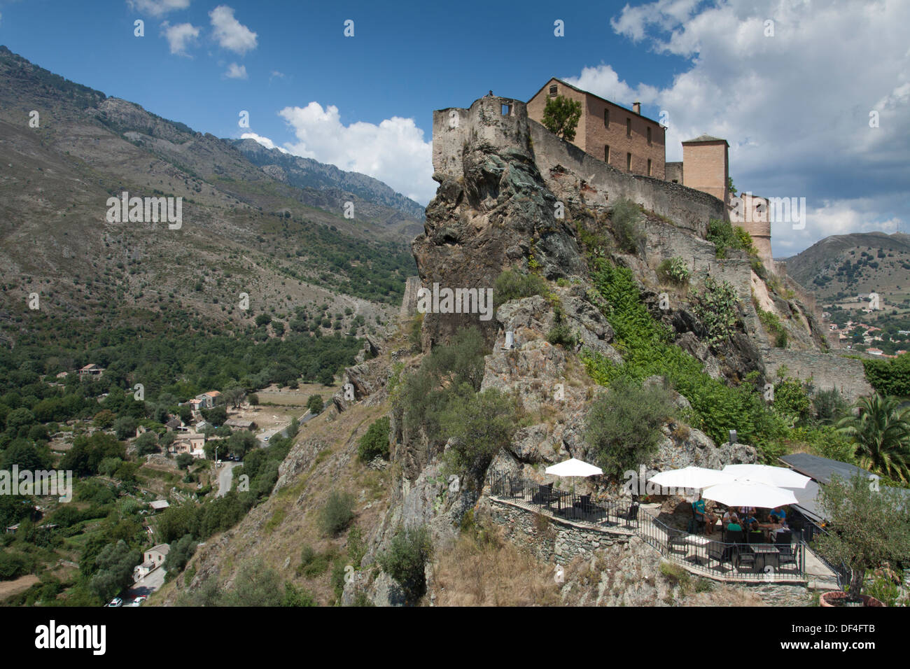 Citadelle de Corte, la partie la plus ancienne de sur le point le plus haut de la ville Banque D'Images