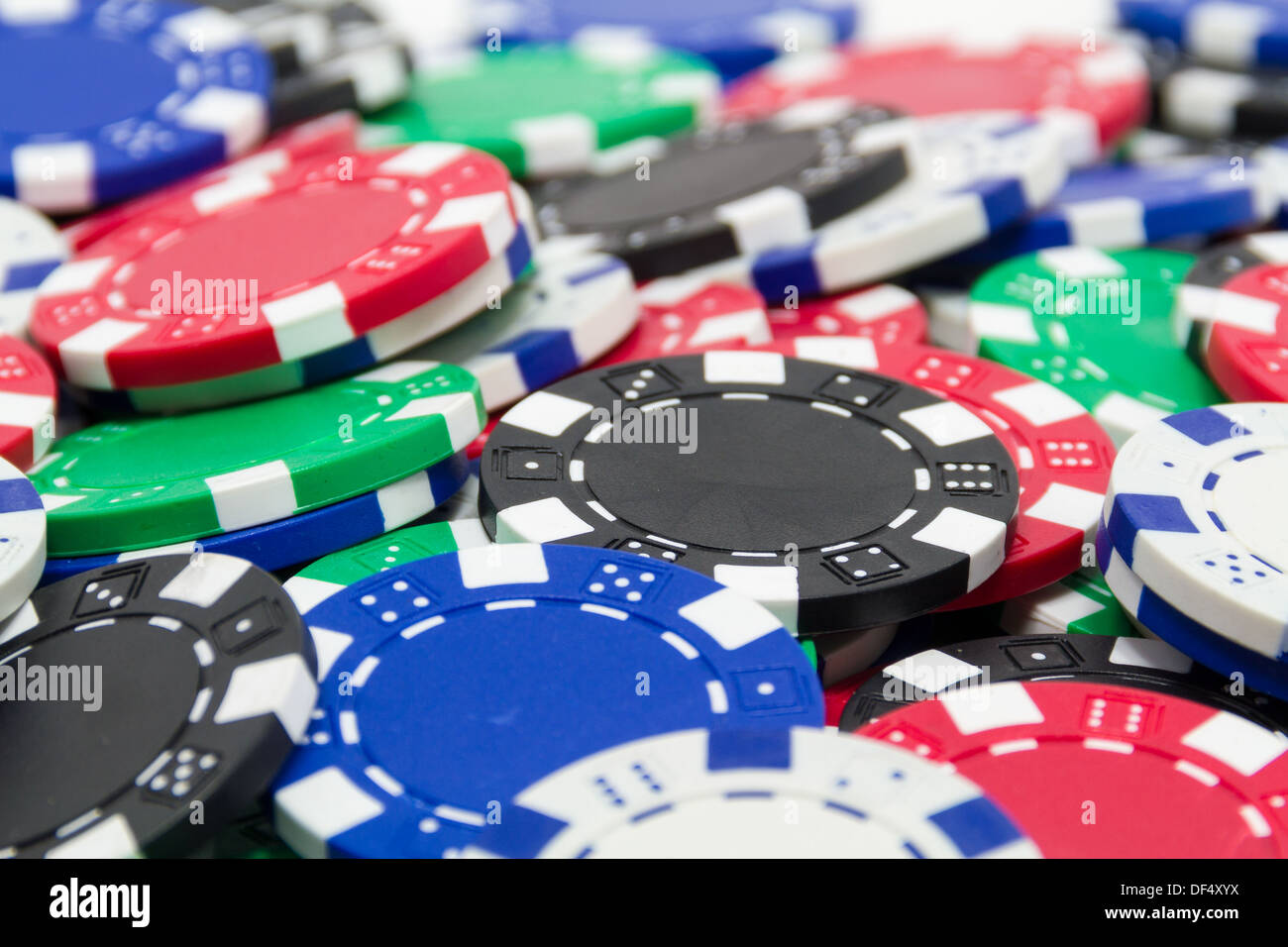 Pile de jetons de poker Banque D'Images
