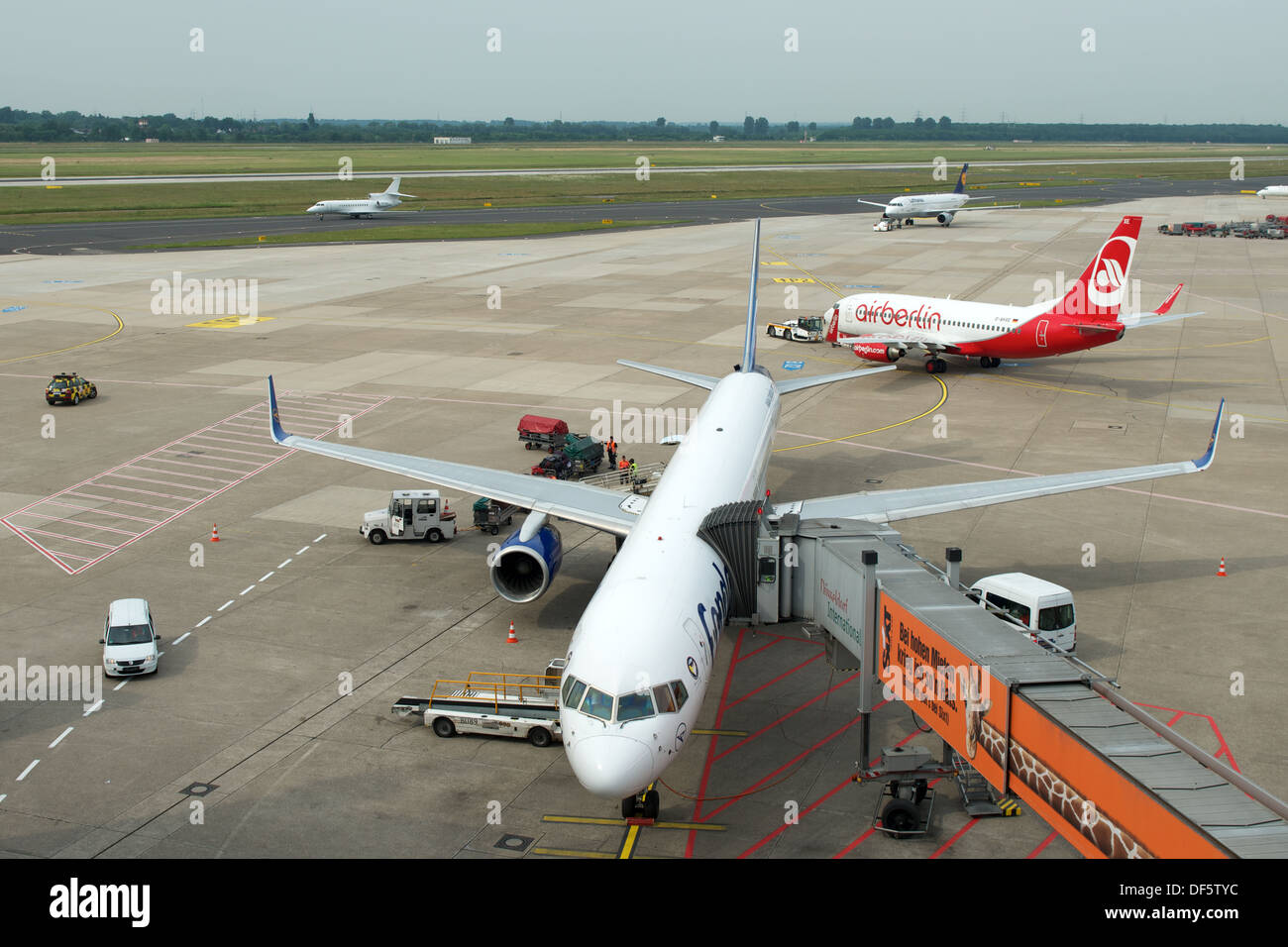 L'aéroport de Düsseldorf Allemagne Banque D'Images