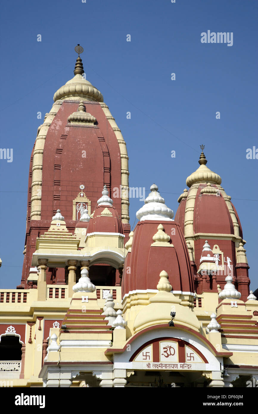 L'Inde, Uttar Pradesh, New Delhi, Lakshmi Narayan Temple Banque D'Images