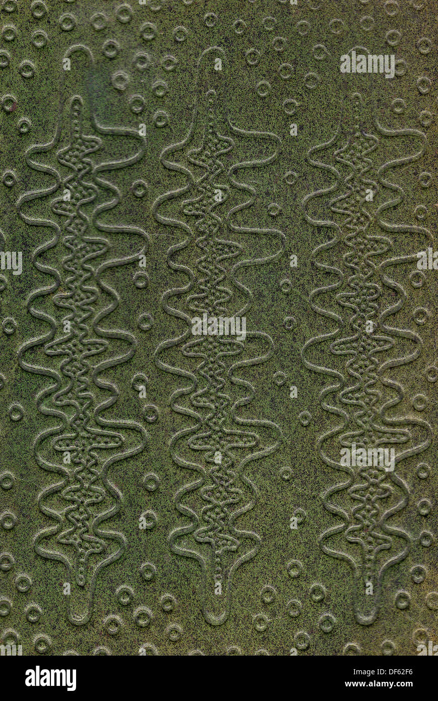 Green leathercraft harnachez vintage couverture du livre avec la texture et le grain Banque D'Images
