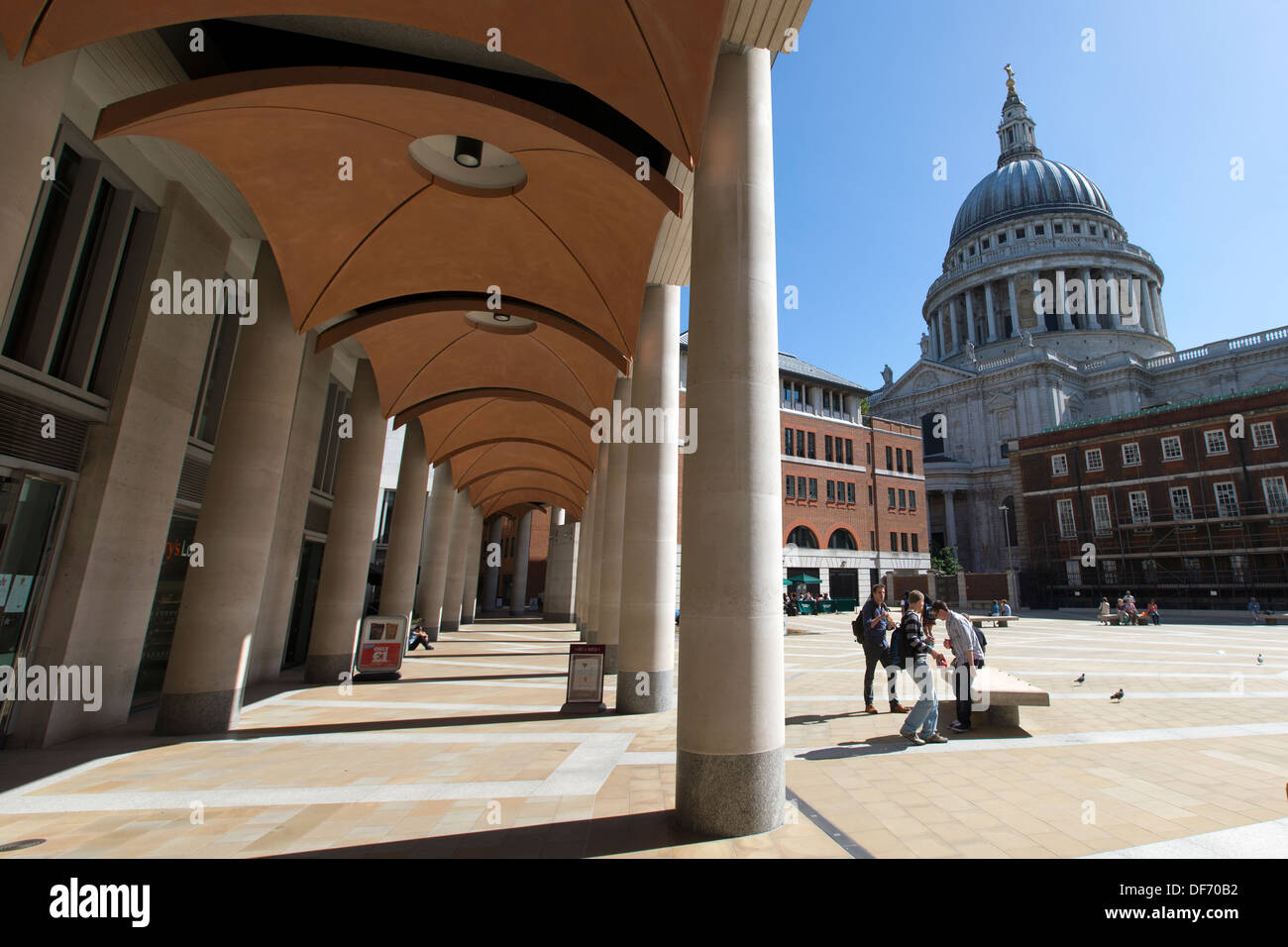 La Cathédrale St Paul de Paternoster Square, Londres, Angleterre, Royaume-Uni. Banque D'Images