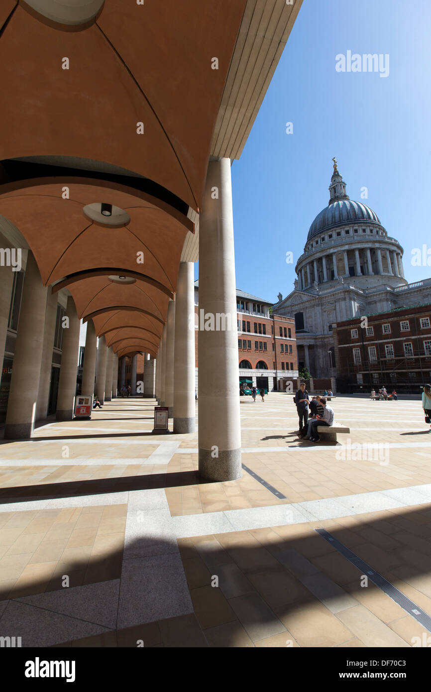 La Cathédrale St Paul de Paternoster Square, Londres, Angleterre, Royaume-Uni. Banque D'Images