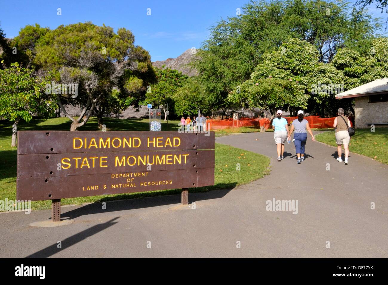 Entrée de Cratère de Diamond Head State Monument Honolulu Oahu Hawaii Banque D'Images
