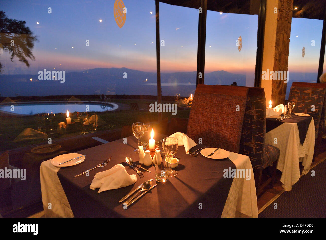 Ngorongoro Sopa Lodge sur le cratère du Ngorongoro, Ngorongoro Conservation Area, Tanzania Banque D'Images