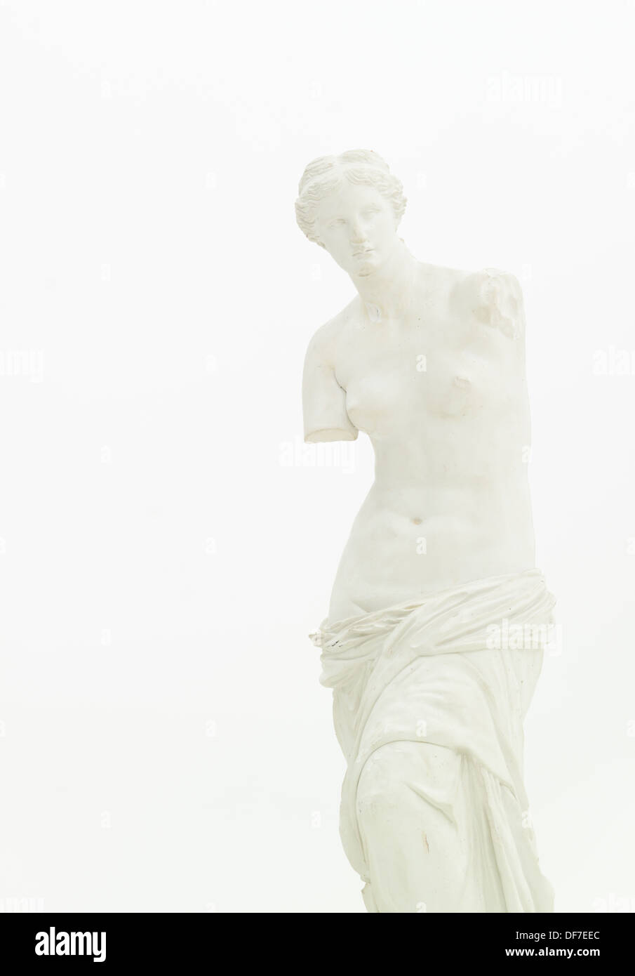 Portrait de réplique de la Vénus de Milo isolated on white Banque D'Images