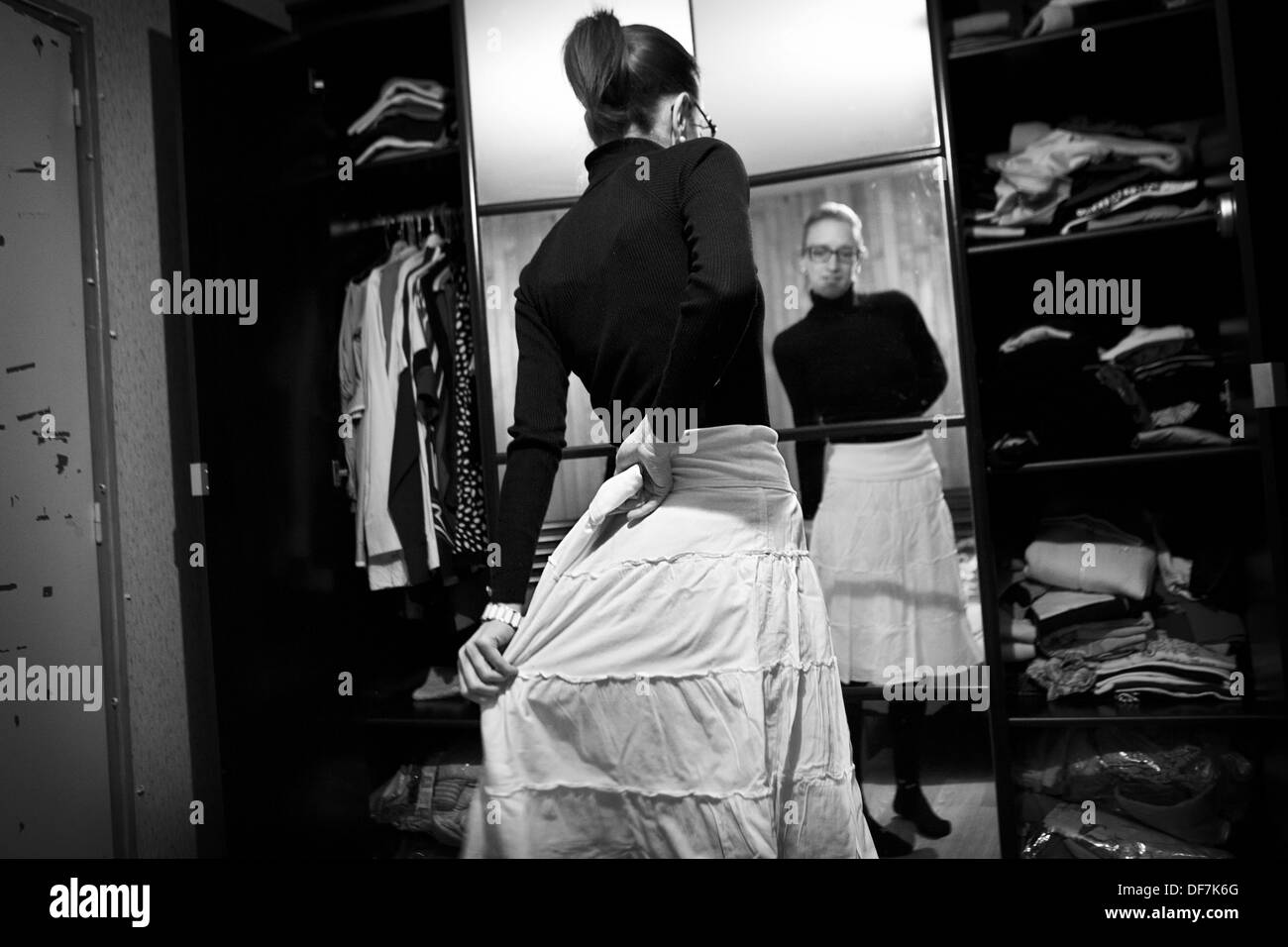 ANOREXIE, FEMME Banque D'Images