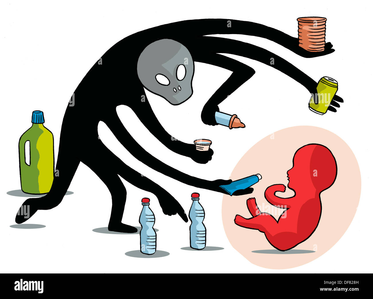 LE BISPHÉNOL A Banque D'Images