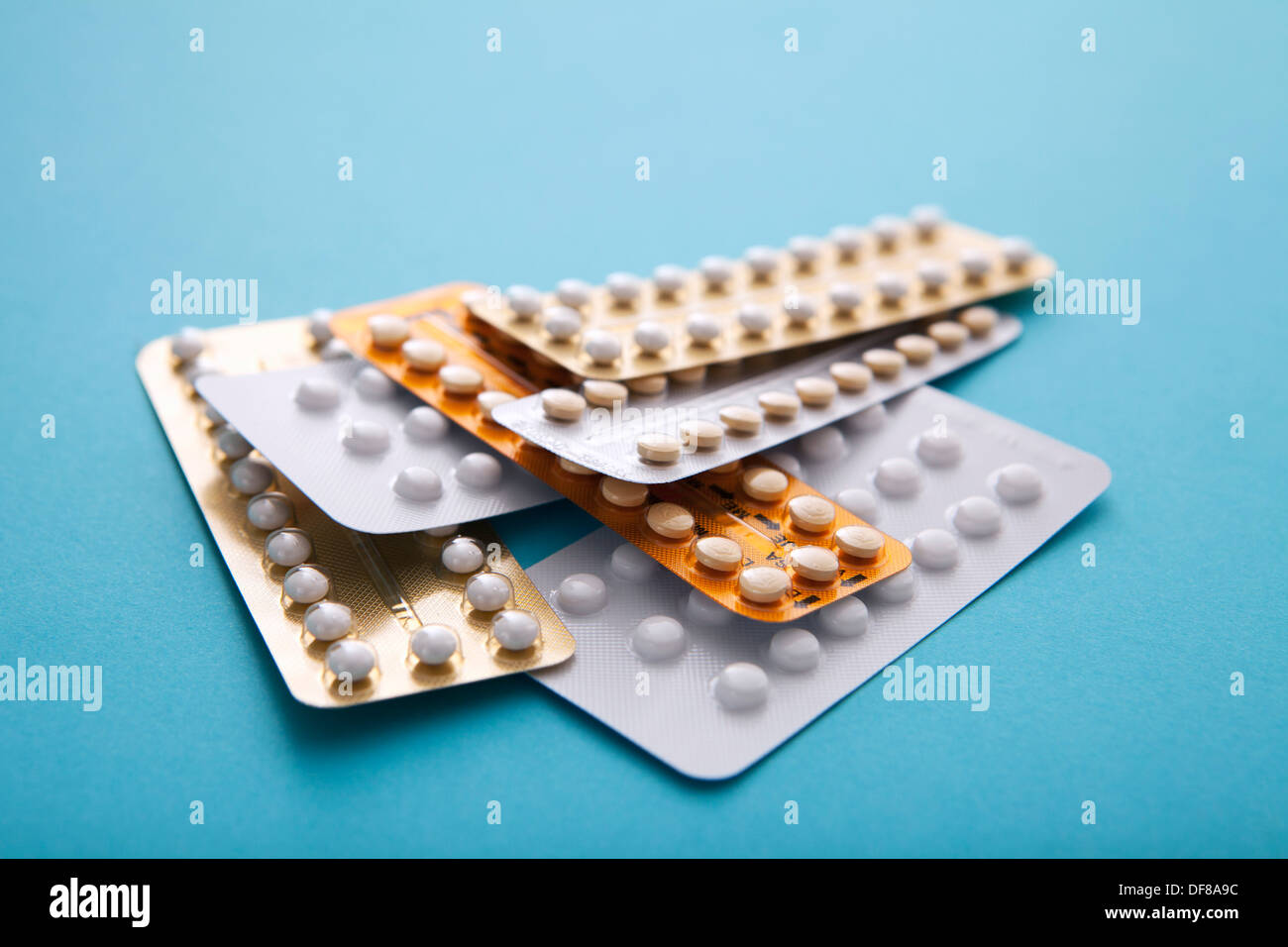Pilule contraceptive Banque D'Images