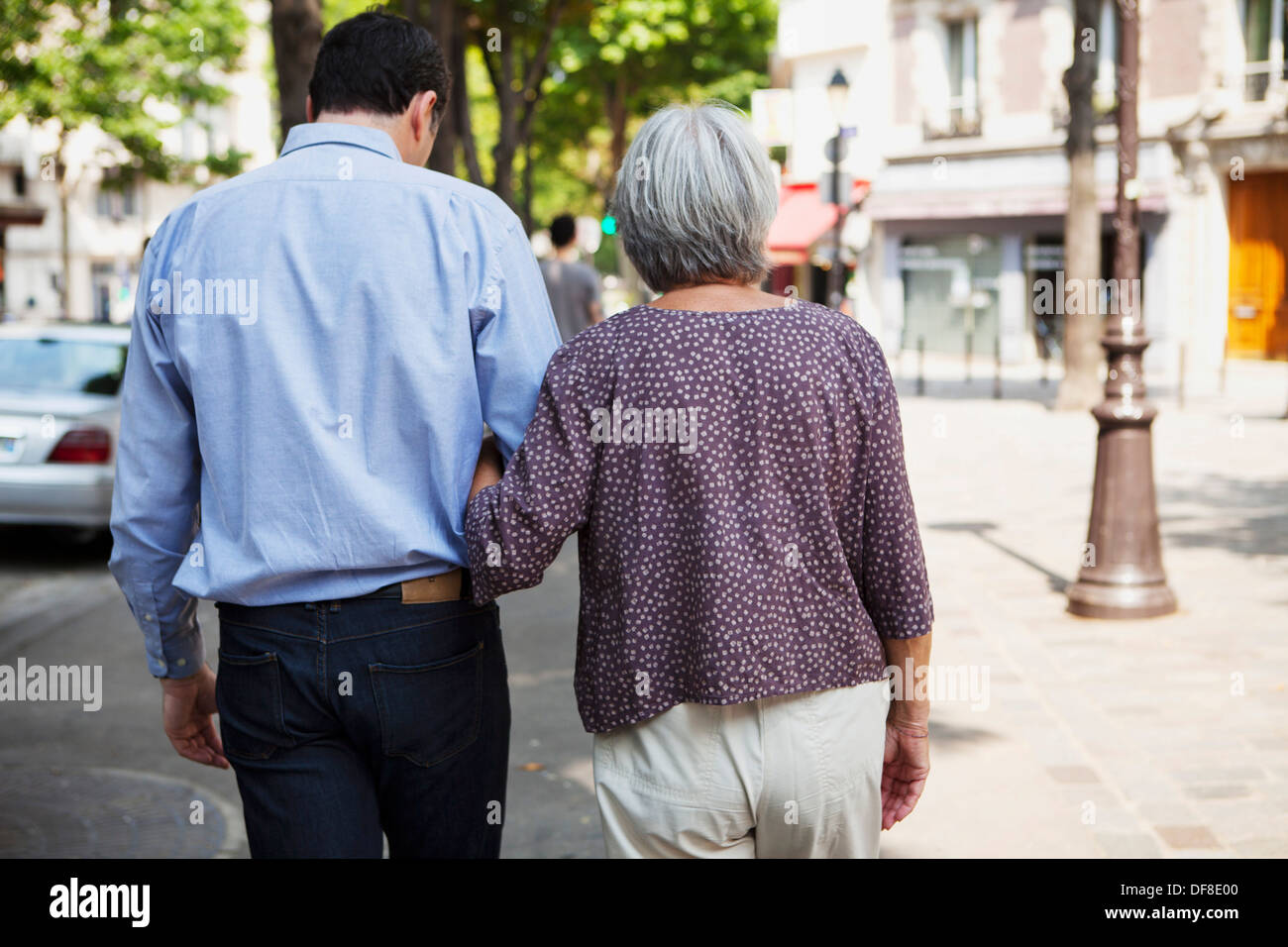 L'AIDE SOCIALE POUR PERSONNE ÂGÉE Banque D'Images