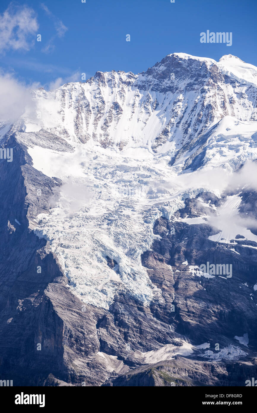 Voir les glaciers de la Jungfrau Banque D'Images