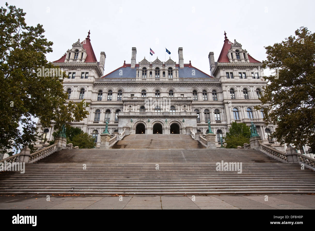 Le Capitole de l'État de New York est représenté à Albany, NY Banque D'Images
