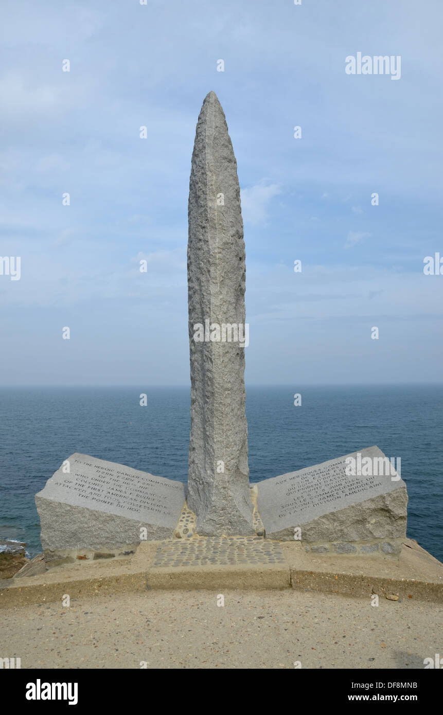 1944 D-Day en Normandie : la Pointe du Hoc. Banque D'Images