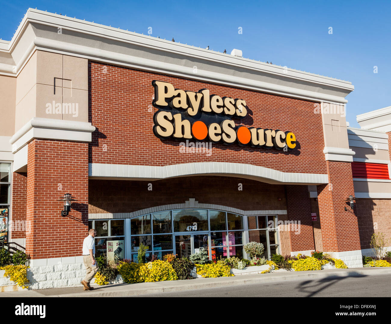 Payless Shoe Source, discounter, magasin de boîte, celui-ci à Utica, New York State Banque D'Images