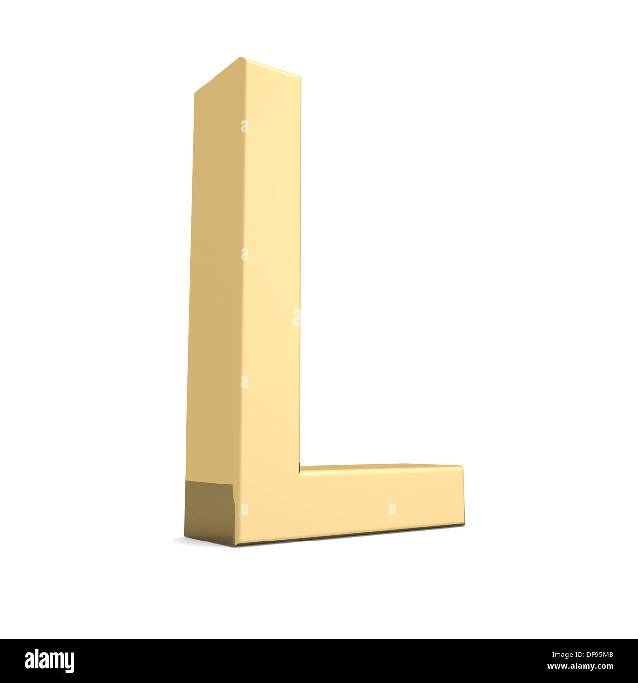 Or lettre L Banque D'Images