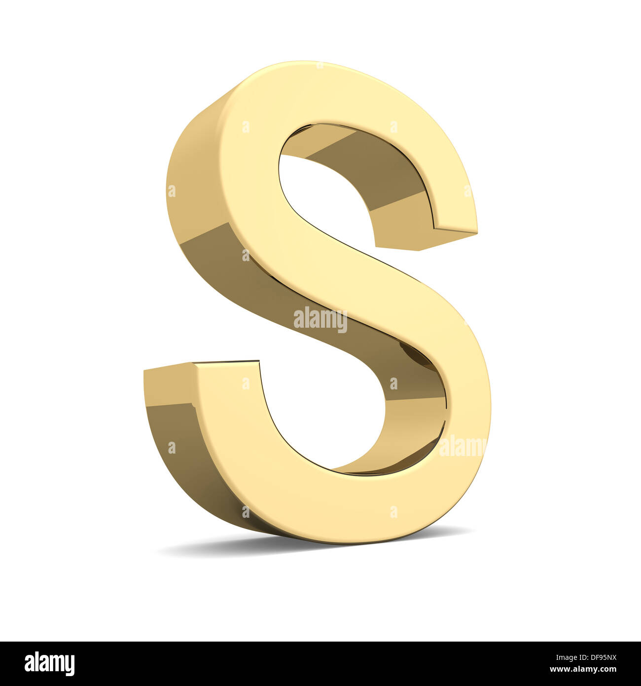 Or lettre S Banque D'Images