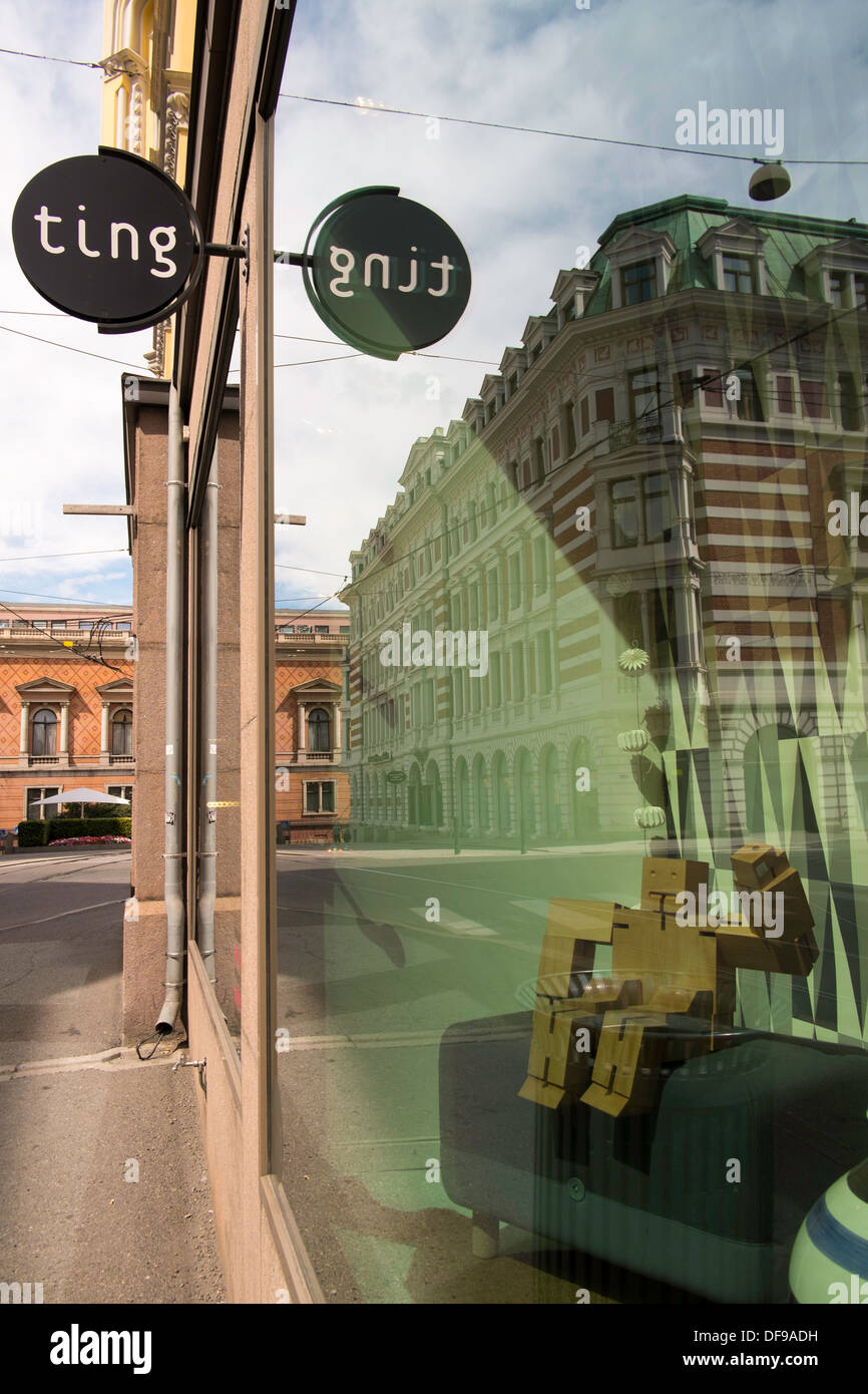 Ting toy shop window à Oslo, Norvège Banque D'Images