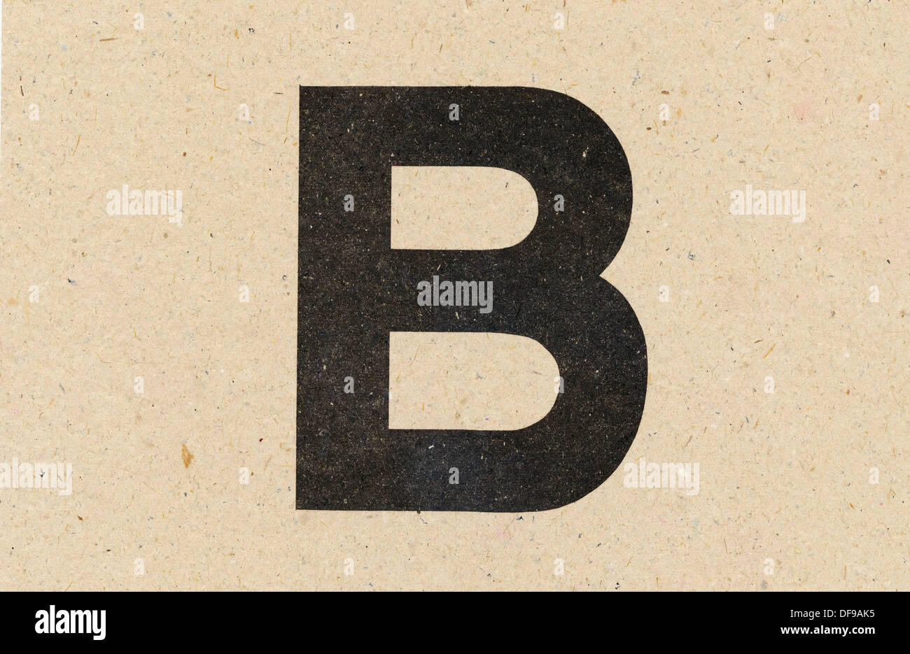 Signe de l'alphabet sur carton Banque D'Images