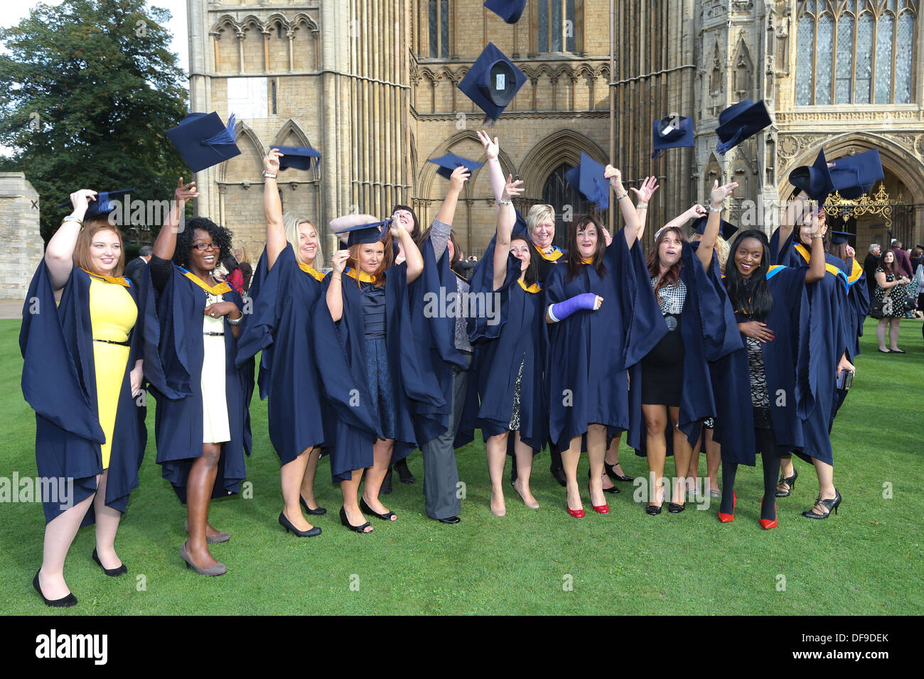 Le jour de la remise des diplômes aux étudiants de l'Anglia Ruskin University à Cambridge Banque D'Images