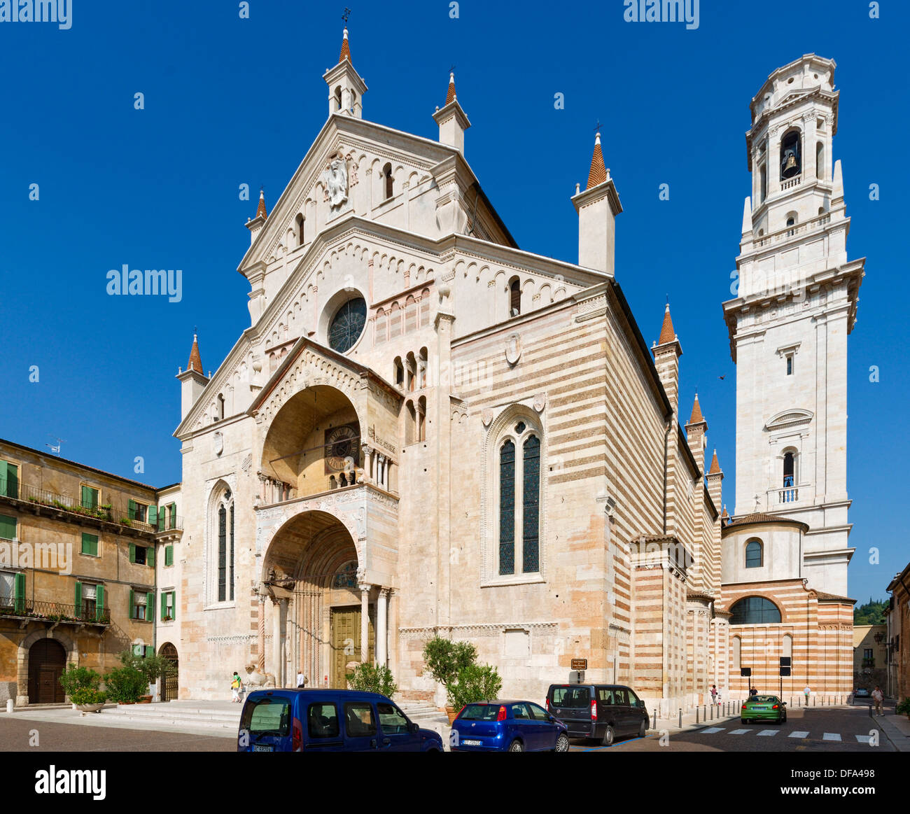 Le Duomo di Verona (Cathédrale de Santa Maria Matricolare), Vérone, Vénétie, Italie Banque D'Images