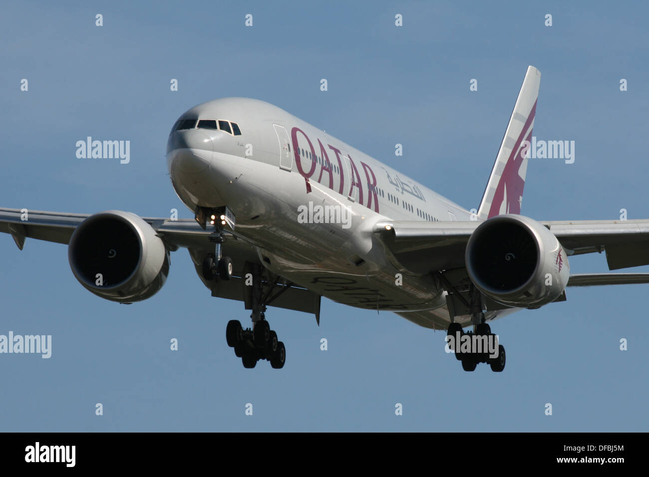 QATAR AIRWAYS BOEING 777 Banque D'Images