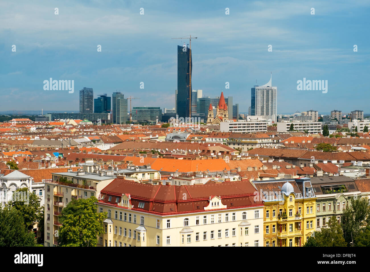 Vienne, Autriche - vue aérienne de la Vieille Ville Banque D'Images