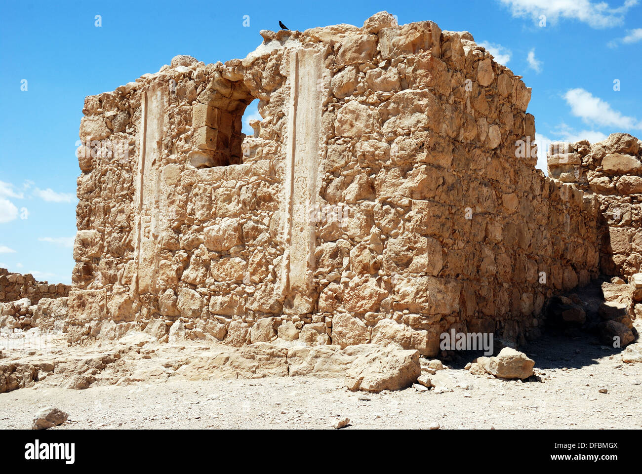 Masada - ancienne forteresse dans le sud d'Israël. Banque D'Images