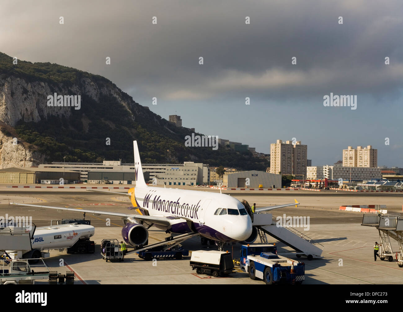 L'aéroport de Gibraltar. Banque D'Images