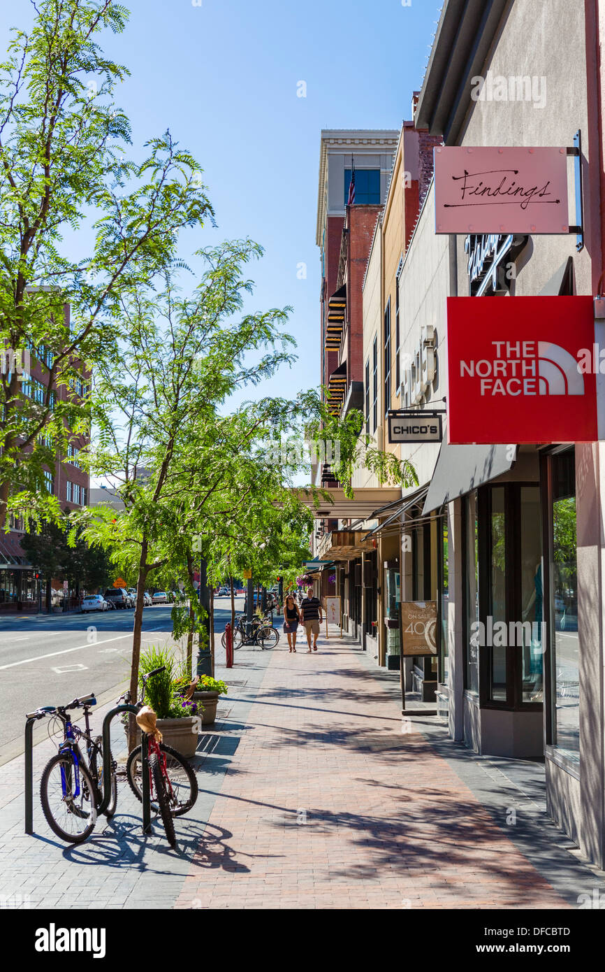 West Georgia Street dans le centre-ville historique de Boise, Idaho, USA Banque D'Images