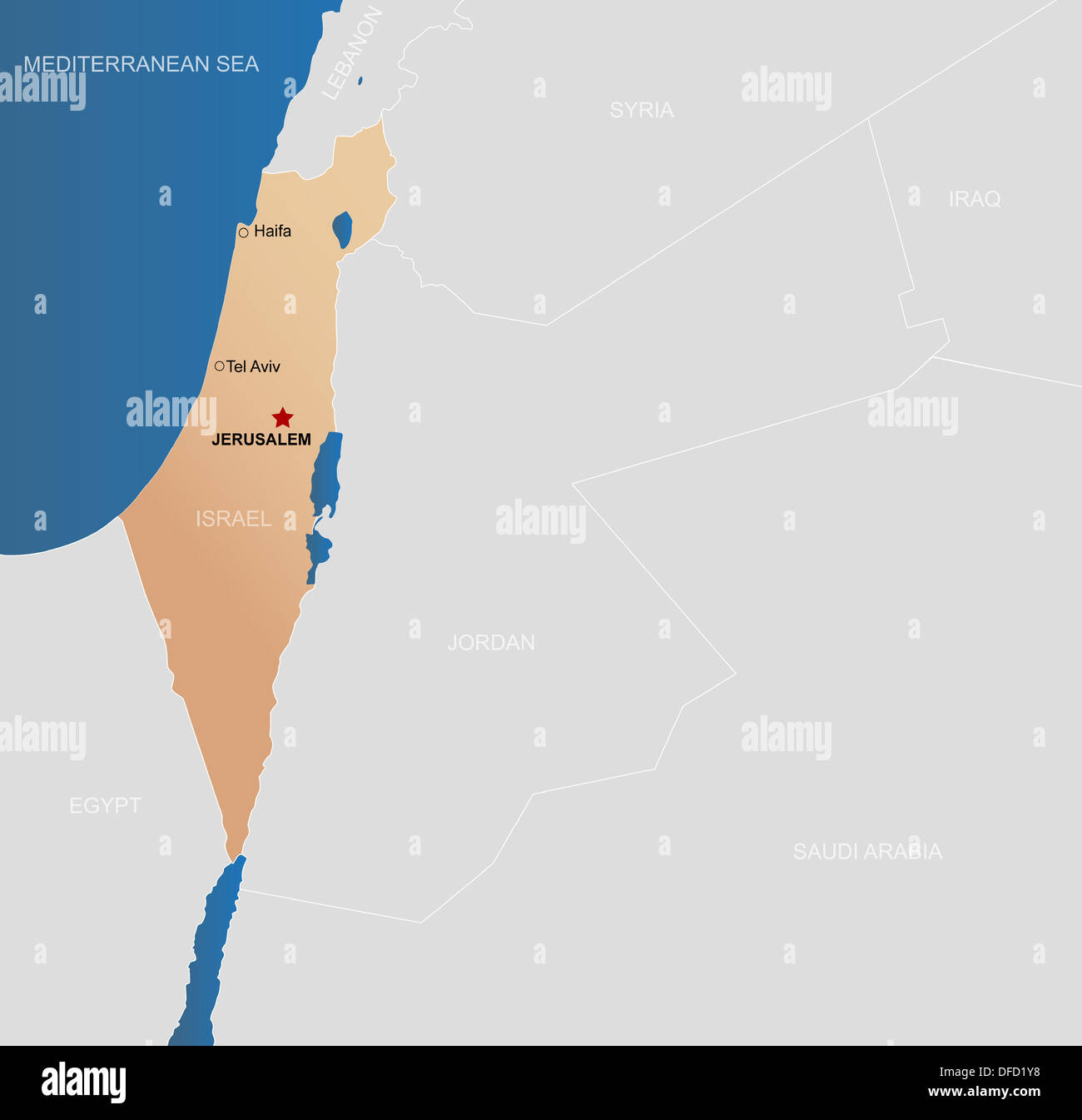 Carte d’Israël Banque D'Images