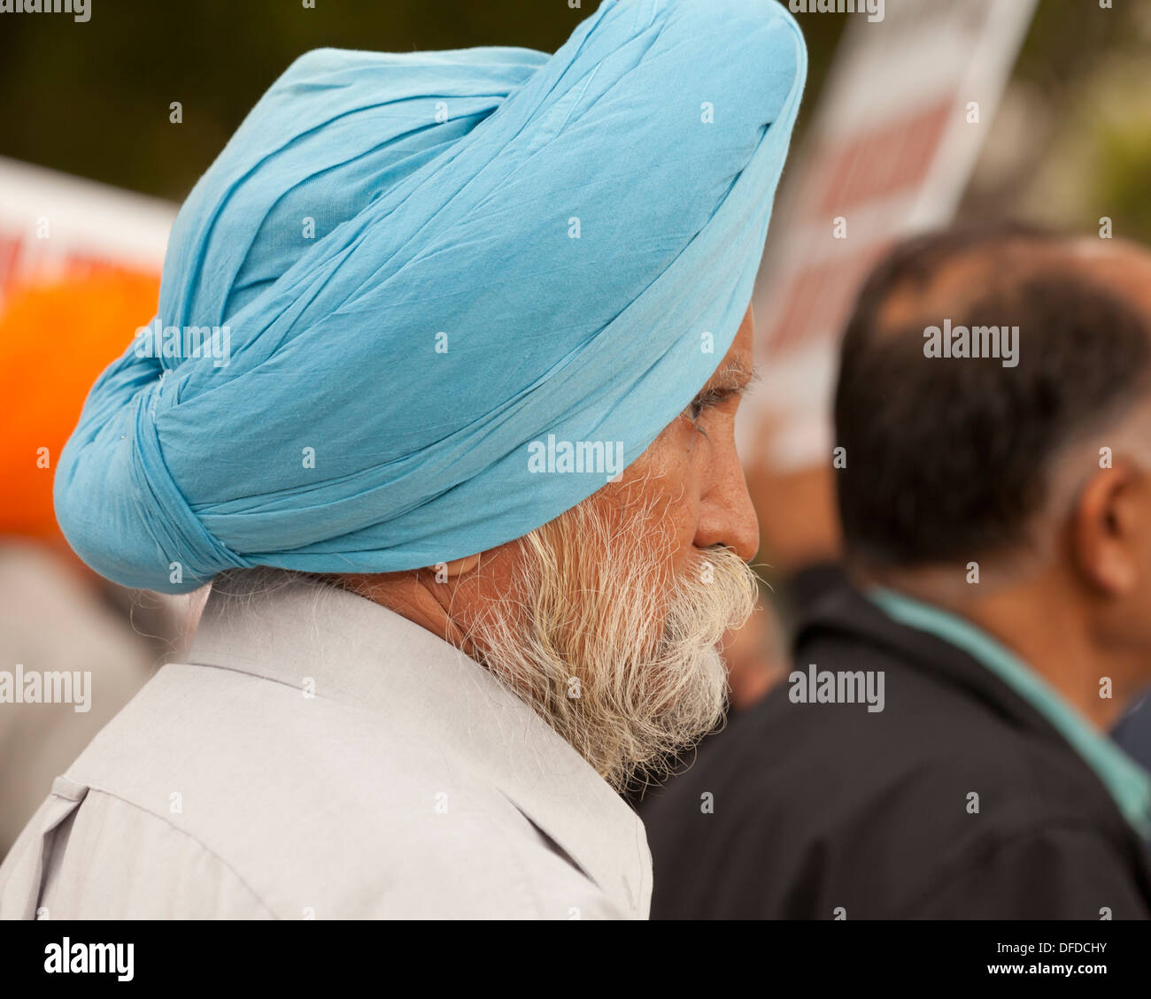 Homme sikh portant dastar - USA Banque D'Images