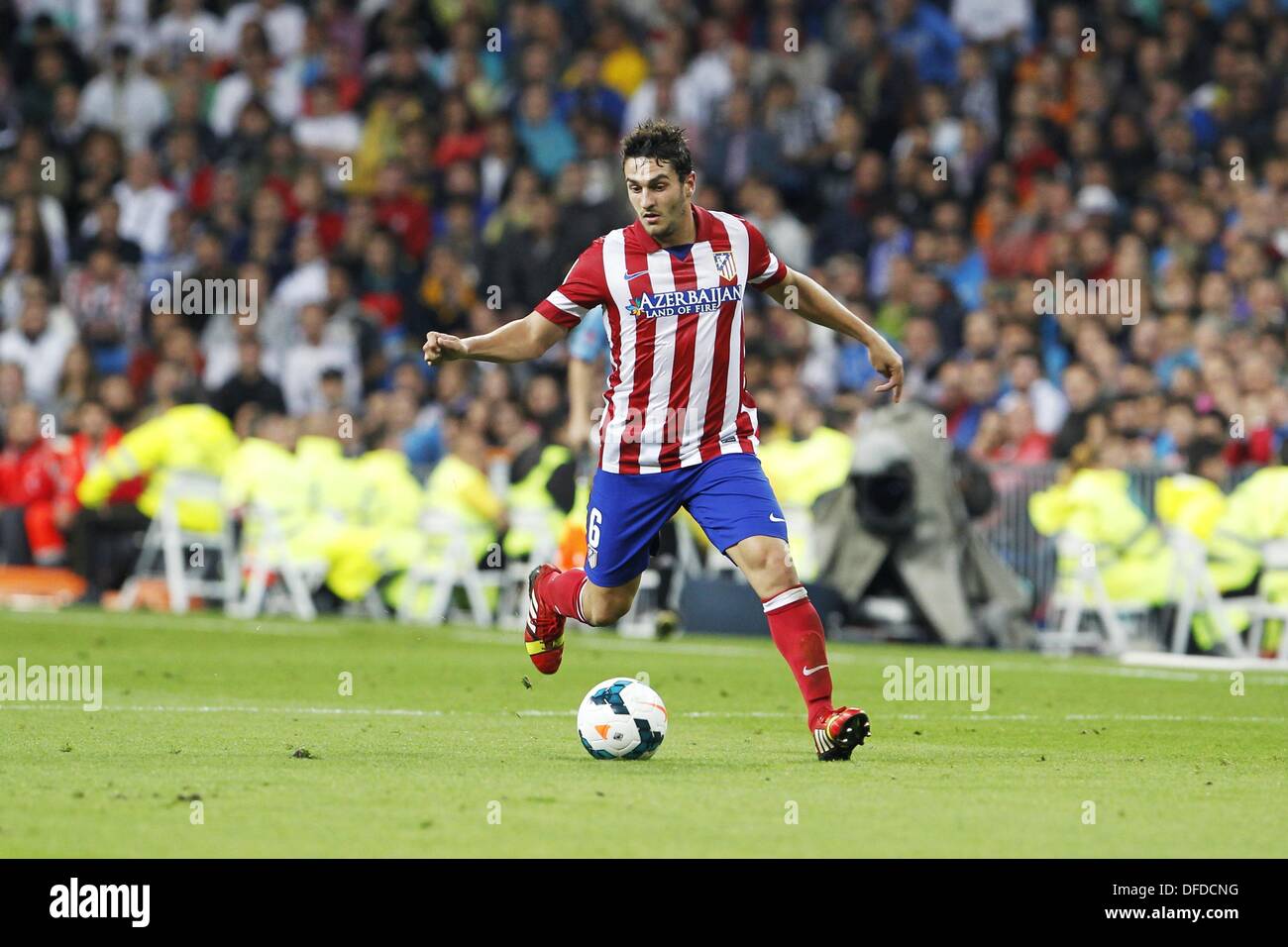 Koke (Atletico), le 28 septembre 2013 - Football : l'Espagne 'Liga Espanola' match entre le Real Madrid et l'Atlético de Madrid, au stade Santiago Bernabeu à Madrid, Espagne, le 28 septembre 2013. (Photo de bla) Banque D'Images