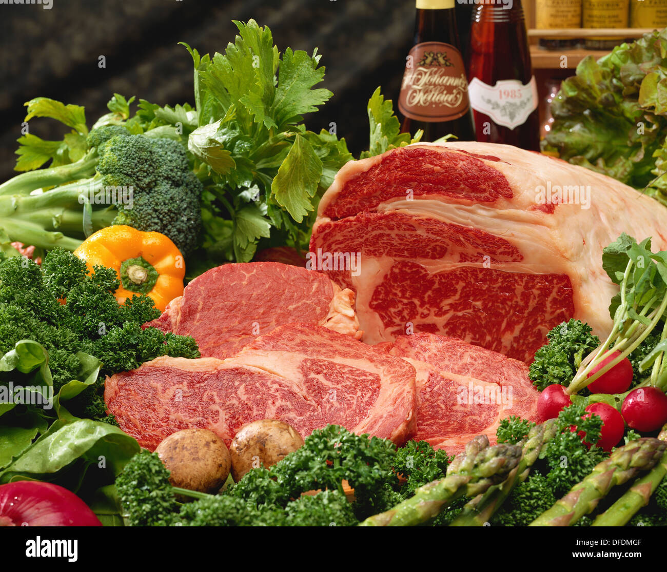 Boeuf et Légumes Banque D'Images