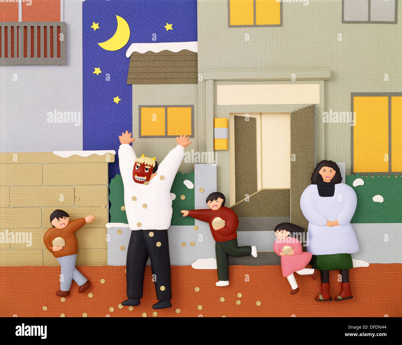 Bean Illustration Festival jeter Banque D'Images