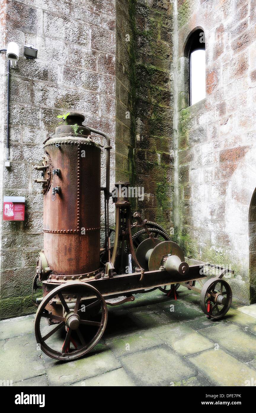 Superbe Machine ancienne Moteur à vapeur vive horizontale 44 x 44 x 17