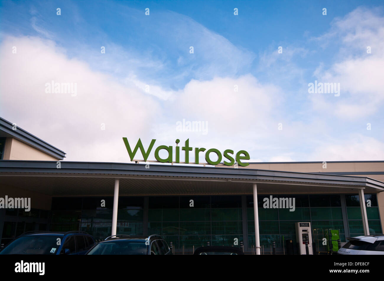Supermarché Waitrose Sign UK Banque D'Images