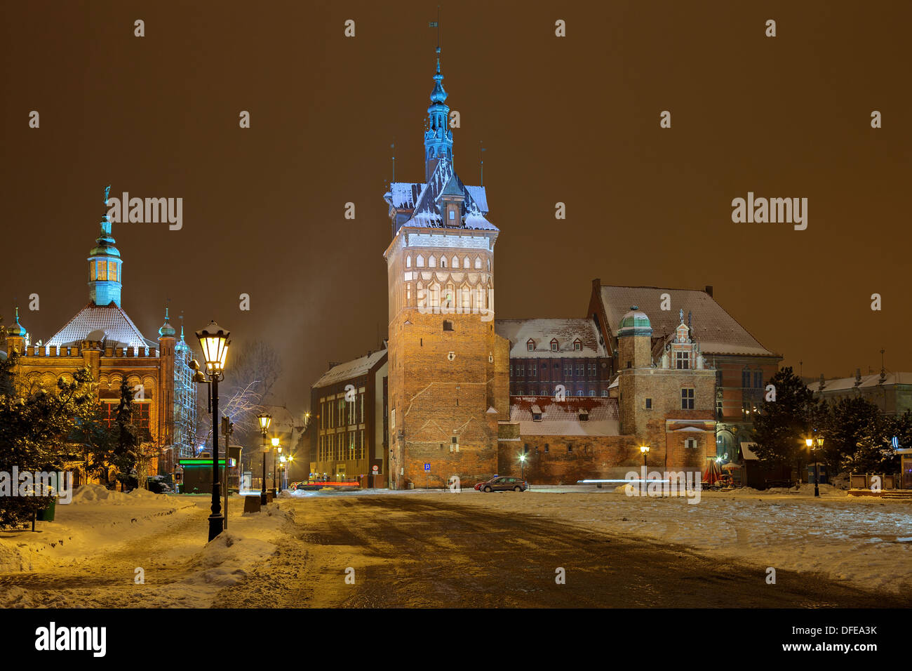 La Maison de la torture et la Prison Tower à Gdansk, Pologne. Banque D'Images