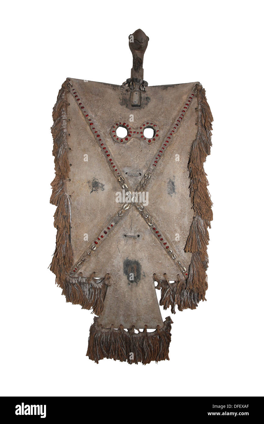 Cacher, et Shell Perles Art Tribal d'Afrique de l'Ouest Banque D'Images