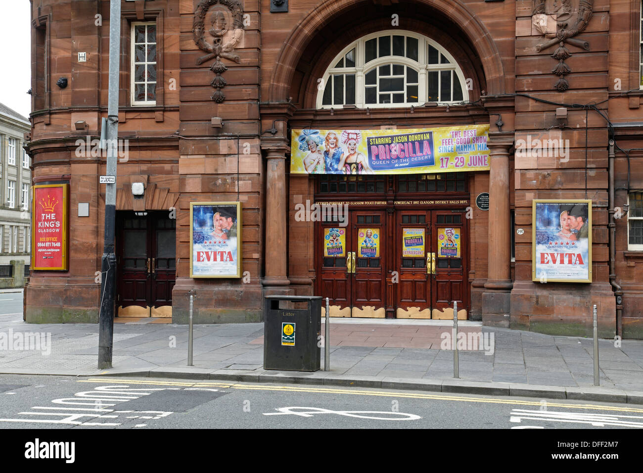 King's Theatre Glasgow, portes d'entrée publiques sur Bath Street dans le centre-ville, Écosse, Royaume-Uni Banque D'Images