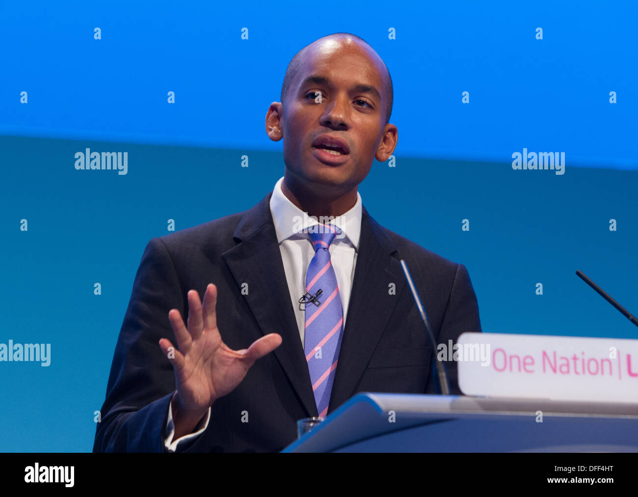 Chukka Umunna secrétaire Affaires ombre traite de la conférence du parti travailliste à Brighton 2013 Banque D'Images