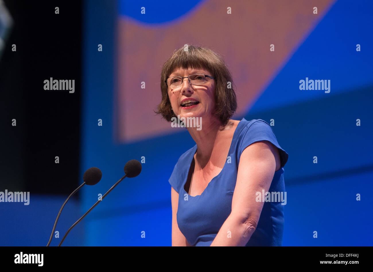 Francis O'Grady,secrétaire général de la TUC TUC,traite de la conférence en 2013 Bournemouth Banque D'Images