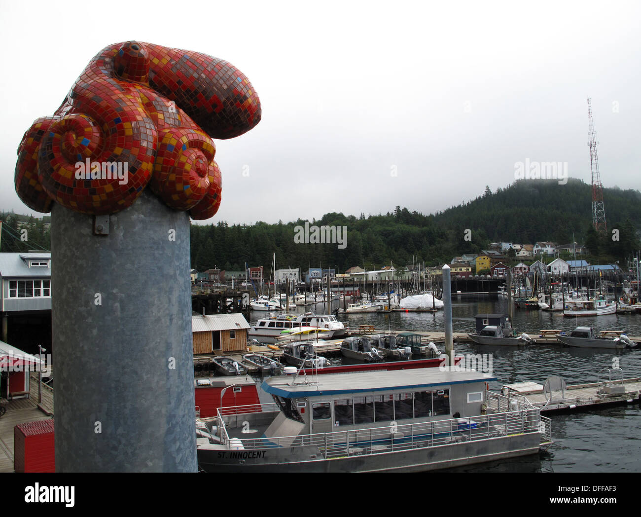 Port de Ketchikan, Alaska. Banque D'Images