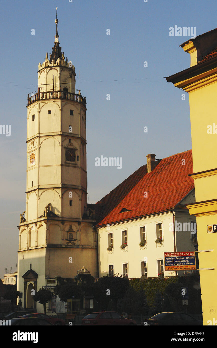 Mairie, Paczków. La Basse Silésie, Pologne Banque D'Images