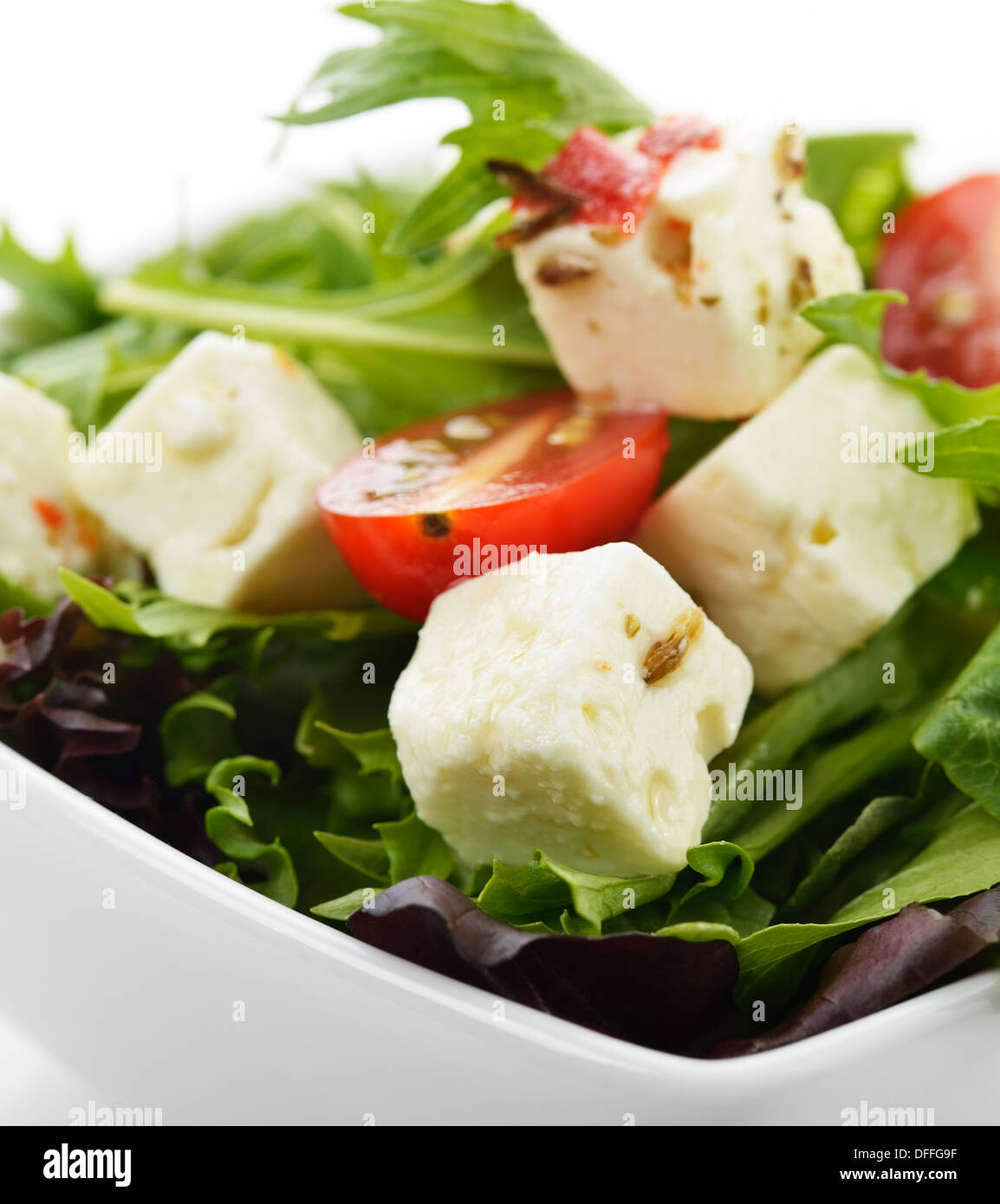 Salade de printemps à la Feta,Close Up Banque D'Images