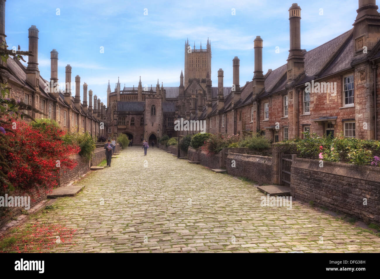 Wells, Somerset, près des vicaires, Angleterre, Royaume-Uni Banque D'Images