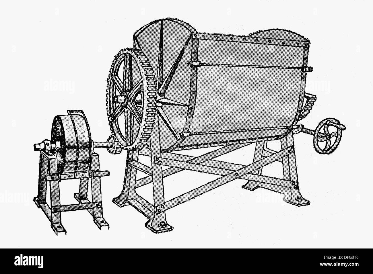 Machine à pétrir. Un dessin, ca. 1900 Photo Stock - Alamy