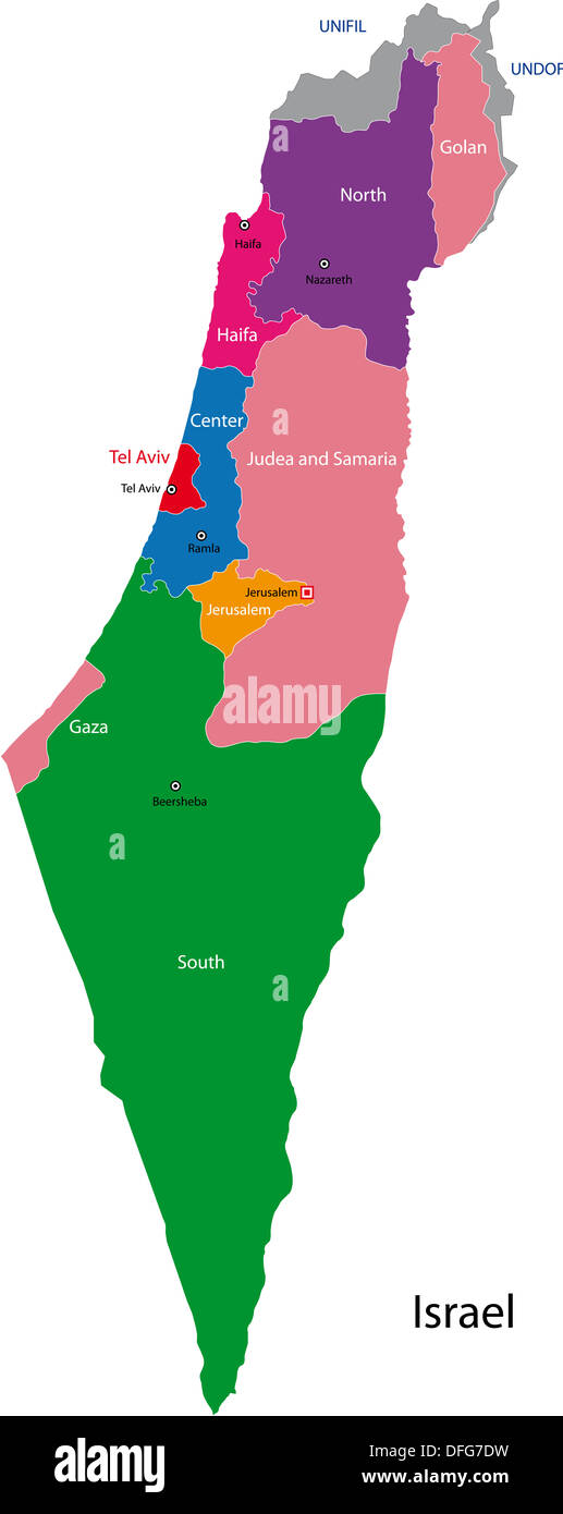 Carte d’Israël Banque D'Images