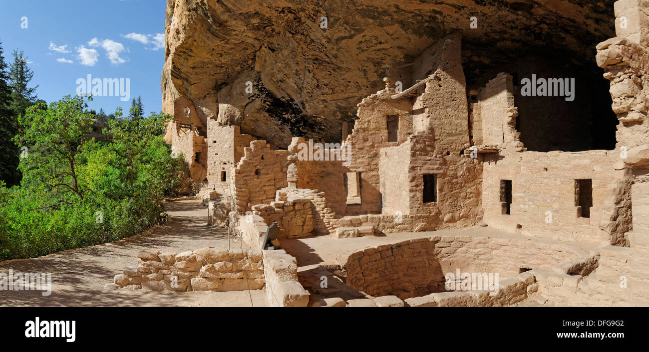 Cliff dwellings Anasazi, Spruce Tree House, Echo House, Mesa Verde National Park, Colorado, United States Banque D'Images